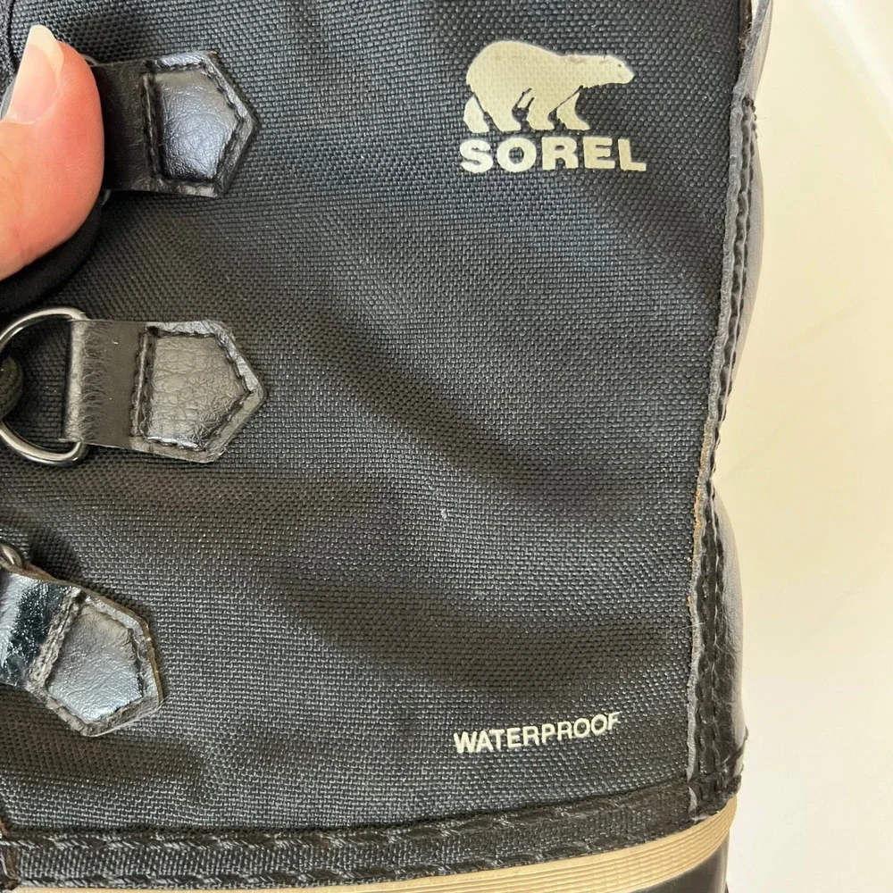 Sorel Kids Yoot Pac Nylon Snow Boots Black Waterproof NY1962-010 Size 3